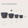 imageLA JOLIE MUSE Outdoor Planter Flower Pots Outdoor 113 Inch Planter with Drainage for Indoor Outdoor Plants Flowers Black Set of 2Speckled Black