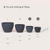 imageLA JOLIE MUSE Outdoor Planter Flower Pots Outdoor 113 Inch Planter with Drainage for Indoor Outdoor Plants Flowers Black Set of 2Speckled Black