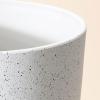 imageLA JOLIE MUSE Outdoor Planter Flower Pots Outdoor 113 Inch Planter with Drainage for Indoor Outdoor Plants Flowers Black Set of 2Speckled White