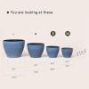 imageLA JOLIE MUSE Outdoor Planter Flower Pots Outdoor 113 Inch Planter with Drainage for Indoor Outdoor Plants Flowers Black Set of 2Weathered Grey