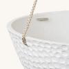 imageLA JOLIE MUSE Large Hanging Planters  13 Inch Hanging Planters for Outdoor Plants Outdoor Hanging Planters Set of 2 White Stone Honeycomb