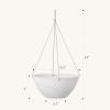 imageLA JOLIE MUSE Large Hanging Planters  13 Inch Hanging Planters for Outdoor Plants Outdoor Hanging Planters Set of 2 White Stone Honeycomb
