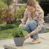 imageLa Jolie Muse Flower Pots Outdoor Planters Indoor Modern Garden Planters W Drain HoleWeathered Grey86 inches Pack 1A86 Inch Weathered Grey