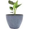 imageLa Jolie Muse Flower Pots Outdoor Planters Indoor Modern Garden Planters W Drain HoleWeathered Grey86 inches Pack 1A86 Inch Weathered Grey