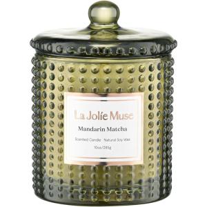 imageLA JOLIE MUSE Champs de Tuberose Scented Candle Gardenia Candles Gifts for Women Ylang Ylang Candles for Home Scented Natural Wax Candle 75 Hours Long BurningMandarin Matcha