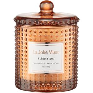 imageLA JOLIE MUSE Champs de Tuberose Scented Candle Gardenia Candles Gifts for Women Ylang Ylang Candles for Home Scented Natural Wax Candle 75 Hours Long BurningSylvan Figue