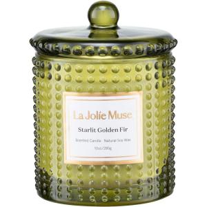 imageLA JOLIE MUSE Champs de Tuberose Scented Candle Gardenia Candles Gifts for Women Ylang Ylang Candles for Home Scented Natural Wax Candle 75 Hours Long BurningStarlit Golden Fir