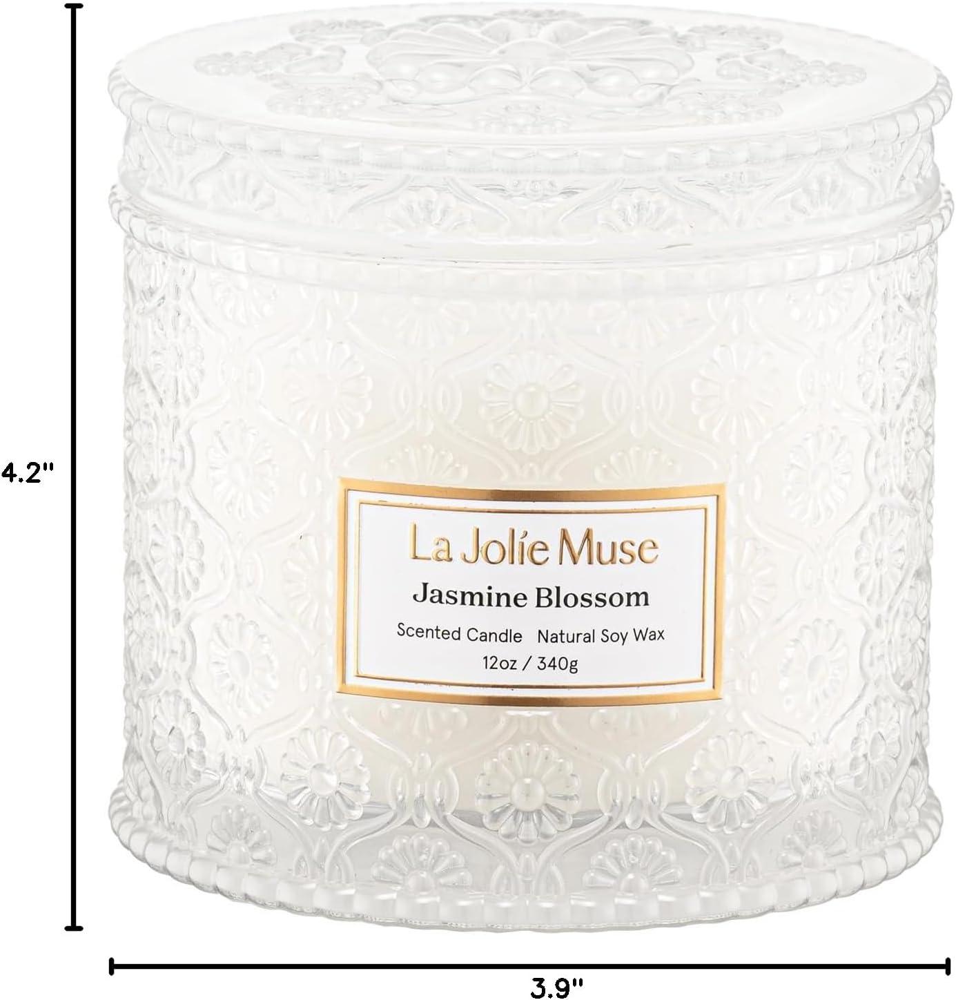imageLA JOLIE MUSE Pumpkin Candle Fall Candles for Home Scented Large 2Wick Soy Candles Candle Gifts for Women ampamp Men Luxury Jar Candles 60 Hours Long Burning Pumpkin Chai 12ozJasmine