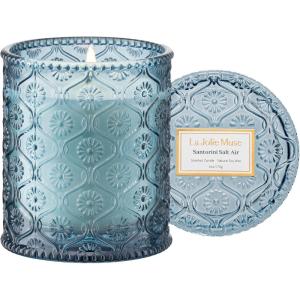 imageLA JOLIE MUSE 6 oz 40 Hours Burn Fresh Sea Salt Candles Santorini Salt Air Candles for Women Ocean Candle Summer Candle Natural Soy Wax CandleSantorini Salt Air