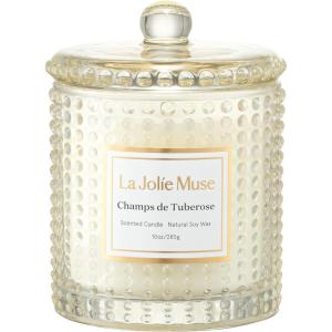 imageLA JOLIE MUSE Citrus Mint Candle Summer Candles for Home Scented Luxury Eucalyptus Candles Gifts for Women ampamp Men Natural Soy Wax 75 Hours 10 OZChamps de Tuberose