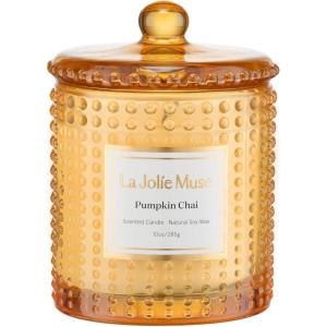 imageLA JOLIE MUSE Citrus Mint Candle Summer Candles for Home Scented Luxury Eucalyptus Candles Gifts for Women ampamp Men Natural Soy Wax 75 Hours 10 OZPumpkin Chai