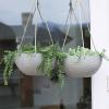 imageLA JOLIE MUSE Hanging Planters for Outdoor Plants Large Outdoor Hanging Planters with Drain Holes Ash Brown Honeycomb 132 Inch Set of 21010 Grey