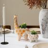 imageLA JOLIE MUSE Ceramic Giraffe Succulent Planter Animal Plant Pots  114  49 Inch Tall Cute Rough Pottery Indoor Flower Pots Home Decor