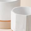 imageLA JOLIE MUSE White Ceramic Flower Pot Garden Planters 67  54 Inch Indoor Plant Containers in a Marble Ink Pattern with Gold and Grey Detailing6754pink