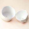 imageLA JOLIE MUSE White Ceramic Flower Pot Garden Planters 67  54 Inch Indoor Plant Containers in a Marble Ink Pattern with Gold and Grey Detailing6754pink