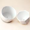 imageLA JOLIE MUSE White Ceramic Flower Pot Garden Planters 67  54 Inch Indoor Plant Containers in a Marble Ink Pattern with Gold and Grey DetailingMarble