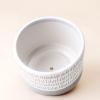 imageLA Jolie Muse Ceramic Plant Pot with Stand  73 Inch Boho Style Decorative Cylinder Flower Pot with Wood Planter Holder for Indoor Slate Blue ampamp WhiteZ Blue