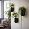 imageLa Jolie Maison Wall Hanging Planters for Indoor PlantsHanging Flower Pots for Air Plants Succulent Set of 2 6 Inch Concrete GrayBlack