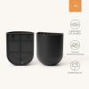 imageLa Jolie Maison Wall Hanging Planters for Indoor PlantsHanging Flower Pots for Air Plants Succulent Set of 2 6 Inch Concrete GrayBlack