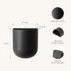 imageLa Jolie Maison Wall Hanging Planters for Indoor PlantsHanging Flower Pots for Air Plants Succulent Set of 2 6 Inch Concrete GrayBlack