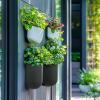 imageLa Jolie Maison Wall Hanging Planters for Indoor PlantsHanging Flower Pots for Air Plants Succulent Set of 2 6 Inch Concrete GrayConcrete Gray