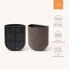 imageLa Jolie Maison Wall Hanging Planters for Indoor PlantsHanging Flower Pots for Air Plants Succulent Set of 2 6 Inch Concrete GrayIron