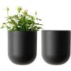 imageLa Jolie Maison Wall Hanging Planters for Indoor PlantsHanging Flower Pots for Air Plants Succulent Set of 2 6 Inch Concrete GrayBlack