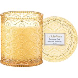 imageLA JOLIE MUSE Pistachio Macaron Scented Candle Pistachio Milk ampamp Vanilla  6 oz Fall Candle  Natural Soy Wax  40 Hours Clean Burn  Gift for Dessert Lovers  Seasonal Home DcorPumpkin Chai
