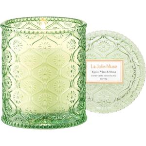 imageLA JOLIE MUSE Pistachio Macaron Scented Candle Pistachio Milk ampamp Vanilla  6 oz Fall Candle  Natural Soy Wax  40 Hours Clean Burn  Gift for Dessert Lovers  Seasonal Home DcorKyoto Vine  Moss