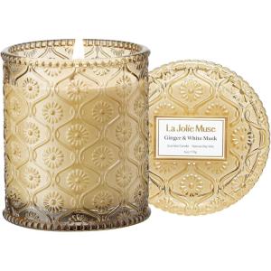 imageLA JOLIE MUSE Pistachio Macaron Scented Candle Pistachio Milk ampamp Vanilla  6 oz Fall Candle  Natural Soy Wax  40 Hours Clean Burn  Gift for Dessert Lovers  Seasonal Home DcorGinger  White Musk