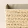 imageLA JOLIE MUSE Storage Baskets for Organizing  Set of 4 Sturdy Woven Paper Rope Decorative Stackable Wicker Baskets for Makeup Closet Bathroom Bedroom Navy BlueBeige