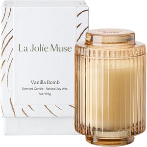 image:imageLA JOLIE MUSE Linen Cotton Oasis Scented Candles for Home 7 oz Natural Soy  Luxury Jar Candle Clean Non Toxic Wax Gifts for Women amp Men Decorative Candles for Candle Warmer Fresh CandleVanilla Bomb