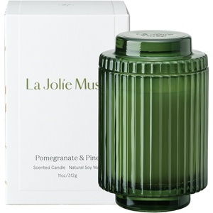 image:imageLA JOLIE MUSE Santal Ros Scented Candles for Home 11 oz Natural Soy Wax  Luxury Jar Floral Candles Clean Non Toxic Gift for Women amp Men Decorative Candle for Candle Warmer Sandalwood RosePine Green