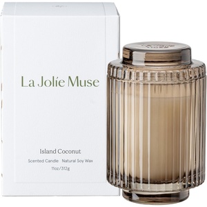 image:imageLA JOLIE MUSE Santal Ros Scented Candles for Home 11 oz Natural Soy Wax  Luxury Jar Floral Candles Clean Non Toxic Gift for Women amp Men Decorative Candle for Candle Warmer Sandalwood RoseIsland Coconut
