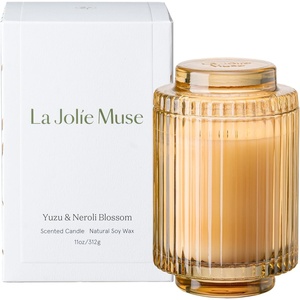 image:imageLA JOLIE MUSE Santal Ros Scented Candles for Home 11 oz Natural Soy Wax  Luxury Jar Floral Candles Clean Non Toxic Gift for Women amp Men Decorative Candle for Candle Warmer Sandalwood RoseYuzu  Neroli