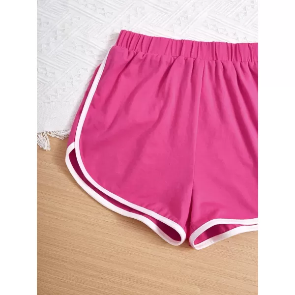 SweatyRocks Girl's 3 Pack Athletic Shorts Active Running Dolphin Shorts