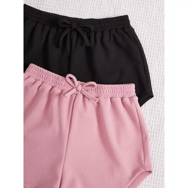 SweatyRocks Girl's 3 Pack Athletic Shorts Active Running Dolphin Shorts