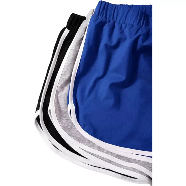 SweatyRocks Girl's 3 Pack Athletic Shorts Active Running Dolphin Shorts