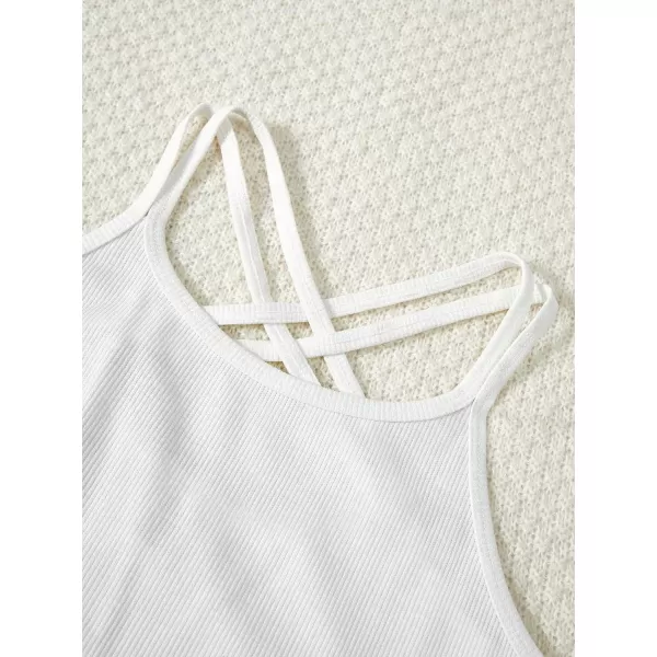 SweatyRocks Girl's 3 Piece Round Neck Slim Fit Tank Top Cut Out Sleeveless Vest Tops
