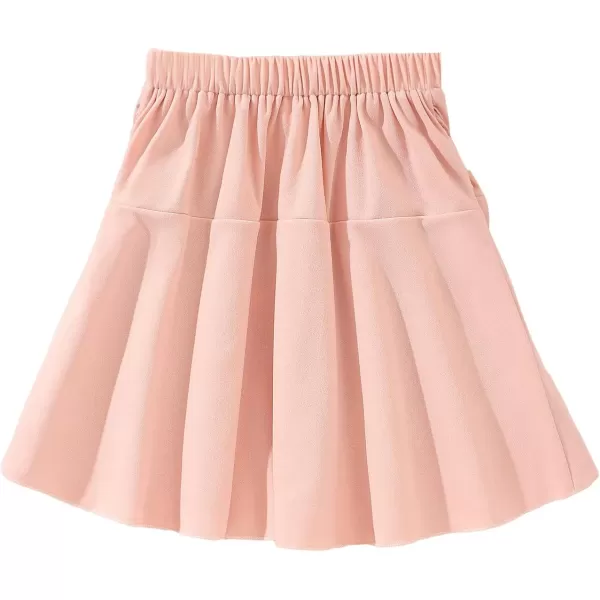 SweatyRocks Girl's A Line Elastic Waist Mini Skirt Bow Front Flared Hem Skirts