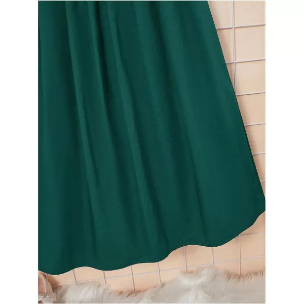 SweatyRocks Girl's A Line Skirts High Elastic Waisted Pleated Swing Maxi Skirt