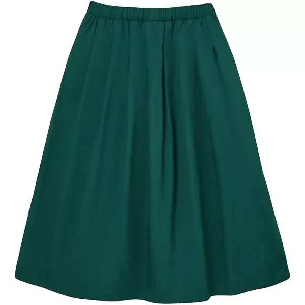 SweatyRocks Girl's A Line Skirts High Elastic Waisted Pleated Swing Maxi Skirt