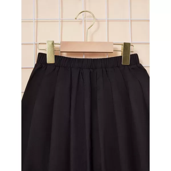 SweatyRocks Girl's A Line Skirts High Elastic Waisted Pleated Swing Maxi Skirt