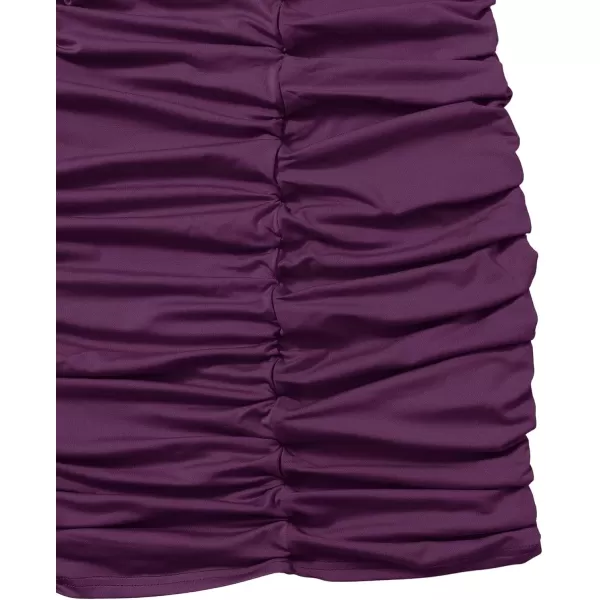 SweatyRocks Girl's Spaghetti Strap Solid Ruched Slim Fitted Cami Short Dress