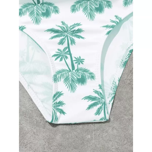 SweatyRocks Girl's Two Piece Swimsuit Graphic Print Ruffle Flounce Cute Bikini Set Bathing Suit