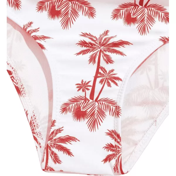 SweatyRocks Girl's Two Piece Swimsuit Graphic Print Ruffle Flounce Cute Bikini Set Bathing Suit