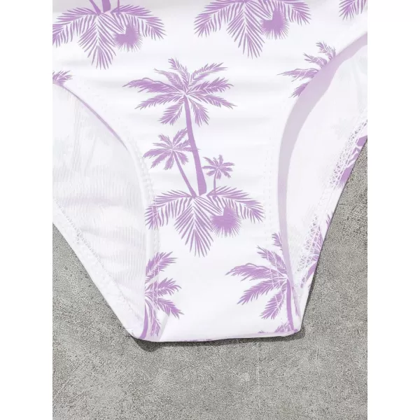 SweatyRocks Girl's Two Piece Swimsuit Graphic Print Ruffle Flounce Cute Bikini Set Bathing Suit