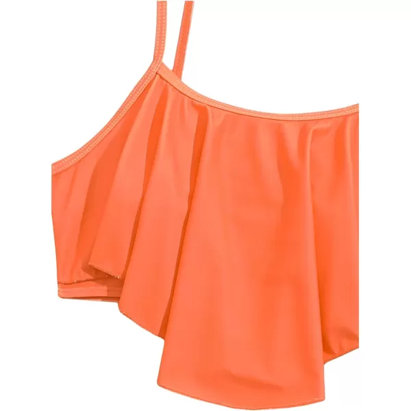 SweatyRocks Girl's Two Piece Swimsuit Graphic Print Ruffle Flounce Cute Bikini Set Bathing Suit