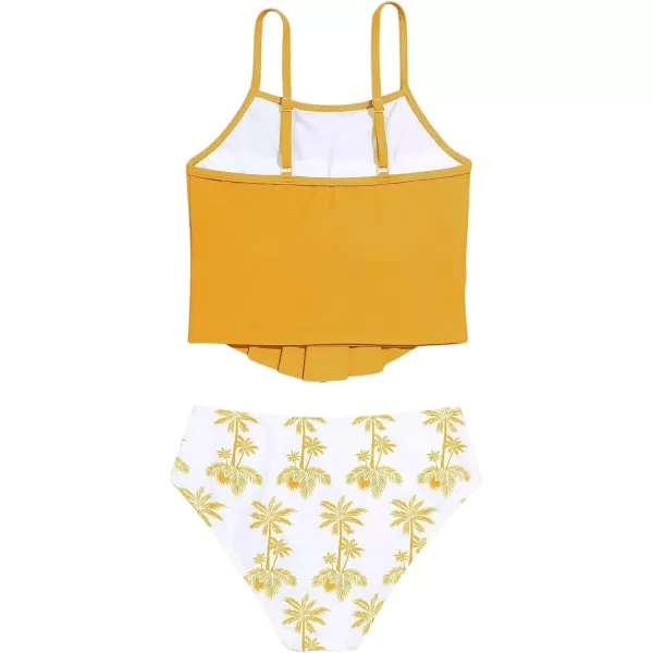 SweatyRocks Girl's Two Piece Swimsuit Graphic Print Ruffle Flounce Cute Bikini Set Bathing Suit