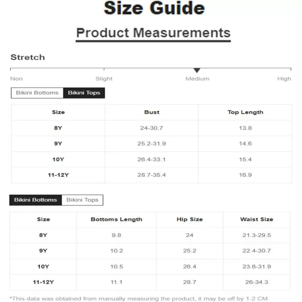 SweatyRocks Girl's Two Piece Swimsuit Graphic Print Ruffle Flounce Cute Bikini Set Bathing Suit